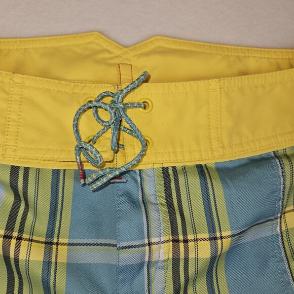 The North Face Board Shorts Y2K Plaid Swim Trunk Surfing Beach Vacation Size 6 - Picture 3 of 12
